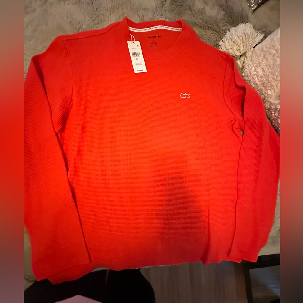 NWT- LACOSTE MENS XL LONG SLEEVE CREW NECK THERMAL